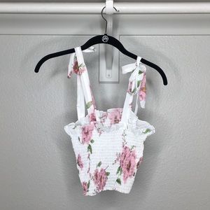 SHEIN cute floral crop top, NWOT